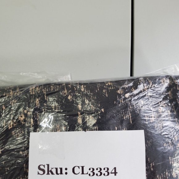 Gap Dress Womens 20 Black Tan Mini Linen Sleeveless Pockets Fit Flare Abstract - Picture 9 of 14